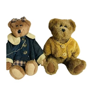 Vintage Konvolut 2 Boyds Bär 7 Zoll Plüsch Junge und Mädchen - Bild 1 von 10
