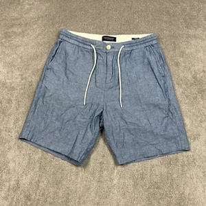 Scotch & Soda Fave Strandshorts Herren Gr. 30 blau Leinenmischung elastischer Bund Kordelzug - Bild 1 von 10