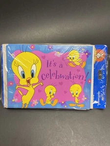 Looney Tunes Vintage Geburtstagseinladungen Tweety Vogel Party Punze - Bild 1 von 8