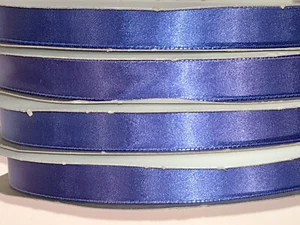 100 YARDS ROYAL PURPLE DF SATIN RIBBON 5/8" Craft HOLIDAY, BOWS CRAFTS, USA - Picture 1 of 4
