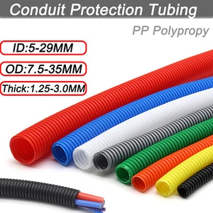 PP(Polypropy)Conduit Spilt Cable Tidy Flexible Tube Convoluted Protection Tubing - Picture 1 of 7