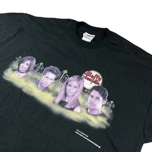 VTG NEW Buffy Vampire Slayer Full Cast Fox 2000 Promo T-Shirt Black • Large - Picture 1 of 6
