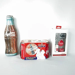 Coca-Cola Items Metal Tin, Activity Set & Christmas Ornaments_Coca-Cola Lot of 3 - Picture 1 of 12