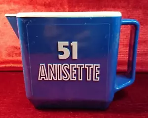 Vintage Collection Advertising Pitcher 51 Anisette Blue and White France - Picture 1 of 8