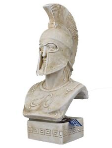 Leonidas Bust Head Spartan King Warrior Greek Statue Sculpture Cast Stone