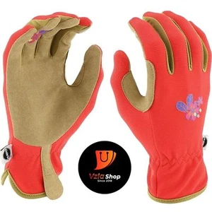 Guantes de palma de cuero sintético Miracle-Gro - talla pequeña/mediana (ajustables) - Imagen 1 de 6