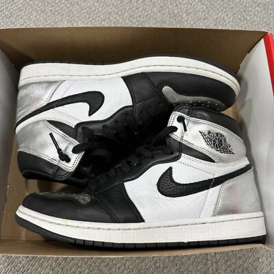 Size 11W 9.5 Men - Jordan 1 High OG Metallic Silver CD0461-001 - Image 1 of 4