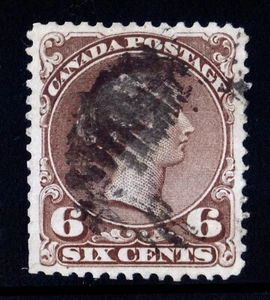 #27 Large Queen 6c Canada used well centered XF - Picture 1 of 2