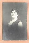 Woman fashion old time Hairstyle. Pearls. Tsarist Russia photo postcard 1909s