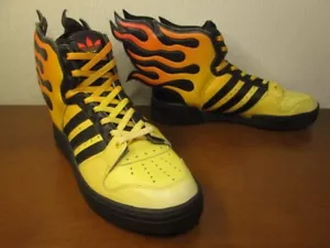 Adidas Originals Jeremy Scott JS Fire Flames Turnschuhe schwarz Herren G43713 Größe 9 - Bild 1 von 9
