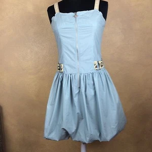 Bubble Hem Sundress Embellished attached Belt by Before Flower Power Chick - Picture 1 of 12