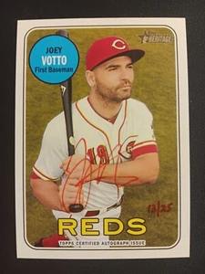 2018 Topps Heritage Joey Votto Real One Auto Autograph Red Ink /25 - Picture 1 of 2