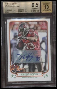 2013 Topps Magic #2 Vincent Jackson Autographs BGS 9.5 - Picture 1 of 2