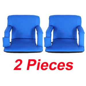 Bleachers Benches 5 Reclining Position 2 Pcs Portable Stadium Seat Chair - Picture 1 of 12