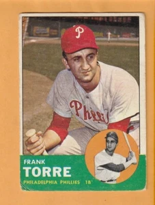 Frank Torre Philadelphia Phillies 1963 Topps #161 Brooklyn Nueva York - Imagen 1 de 2