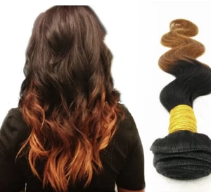 Ecowboy Black Copper 1B #30 10” 100% Virgin Human Hair 6A Ombré Brazilian - Picture 1 of 8