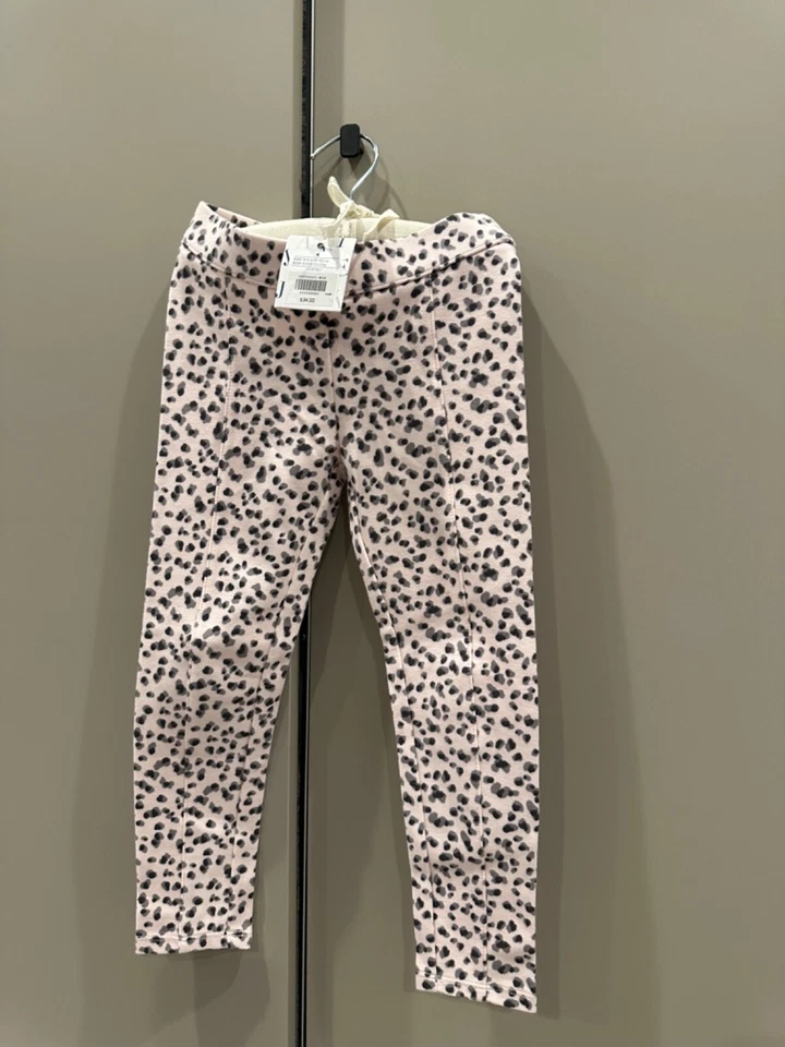 Janie and jack cheetah print girls legging in pink and gray size 4 nwt - Image 1 of 1