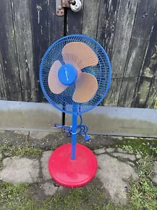 Vintage Retro MEMPHIS Milano style floor fan with 3 speed Honeywell Design 90’s - Picture 1 of 7