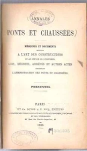 France Ministère des / ANNALES DES PONTS ET CHAUSSÉES PERSONNEL 1896 - Imagen 1 de 3
