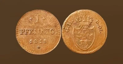 HESSE DARMSTADT (German State) 1 Pfennig 1819 - Copper - Ludwig I - Image 1 of 3