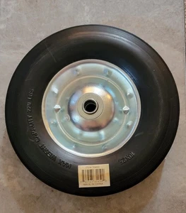 1- 10x2.5 Solid Rubber Wheel Tire 5/8 Bore Hard Snow Blower Dolly Cart NEW - Picture 1 of 9