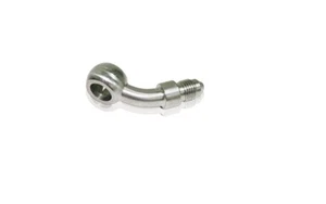 Aeroflow AF335-04 -4AN 45 Deg Male 7/16" Banjo Stainless Steel - Picture 1 of 4
