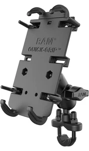 RAM Mounts Quick Grip Phone Holder Black with Handlebar U Mount - Photo 1 sur 6