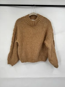 Maglione Petalo + Cucciolo Maglione Finto Collo Donna S/M Marrone Dorato Granolagirl Boho - Foto 1 di 10