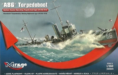 Mirage Hobby 350505 - German A86 Torpedoboot - type A / III / 56 / 1916 - 1:350 - Bild 1 von 2