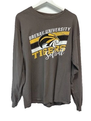 Camiseta Brenau University Tigers Softbol Manga Larga Gremio 100% Algodón Talla L Foto 1 de 4