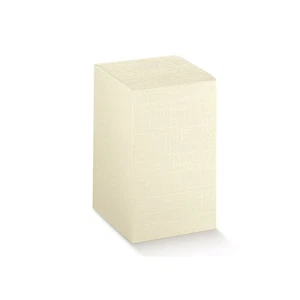 10X SETA AVORIO Scatola per bomboniera pieghevole 10x10x16 cm 0SAD - Foto 1 di 1