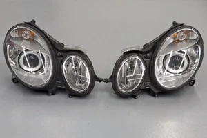 03-06 Mercedes W211 E320 E500 E55 AFS Xenon HID Headlights Assembly, Pair L&R - Picture 1 of 19