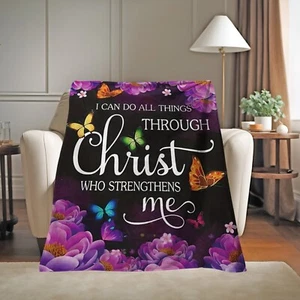Jesus Christ Blanket Throw Ultra-Soft Fleece Warm Lightweight Gift 50x60 60x80 - Picture 1 of 11