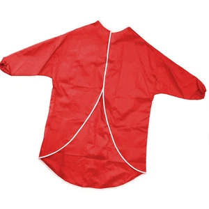 Red Plastic Fabric Waterproof Apron for Kids 4 - 6 years Cooking & Painting 65cm - Picture 1 of 2