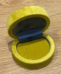 Original Original Gucci Schmuck Ohrringe Gelb Samt Präsentationsetui Box - Bild 1 von 5