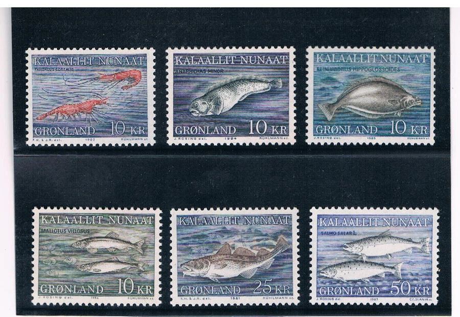 GREENLAND 1981 - 1986 Fish (Fauna) CV $49.00 - Image 1 of 1
