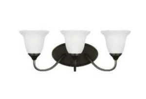 Seagull Clement Bathroom 3-Light Vanity, Black, 4450503-782 - Picture 1 of 1