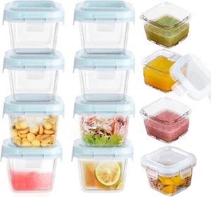 12 Pack Small Glass Food Containers, 6Oz Mini Meal Prep Containers with Lids, Ai - Picture 1 of 7