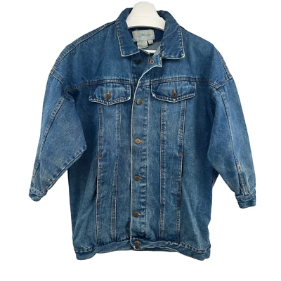 Chaqueta vaquera vintage años 80 para mujer 10 mediana Sergio Valente Trucker botón latón Foto 1 de 4