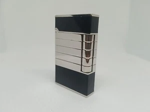 Authentic 016782 S.T. Dupont VGC Black Lacquer & Palladium PING Lighter Vintage - Picture 1 of 20