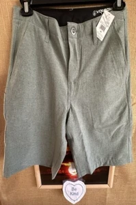 NWT Volcom surf & turf 4-way stretch mens activewear shorts teal 30W flat solid - Picture 1 of 8