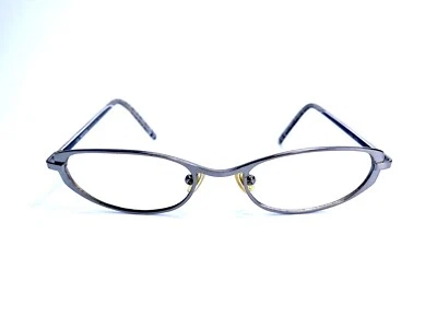 Valentino Silver Zebra Oval Metal Frame Eyeglasses Italy 5254 007G 48 17 135 - Image 1 of 4