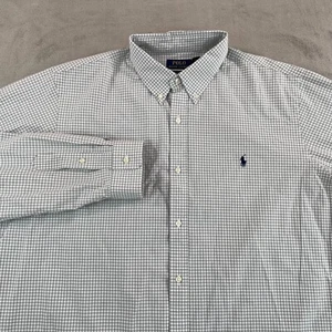Polo Ralph Lauren Classic Fit Shirt Men 2XL Grey Gingham Stretch Poplin NWOT - Picture 1 of 9