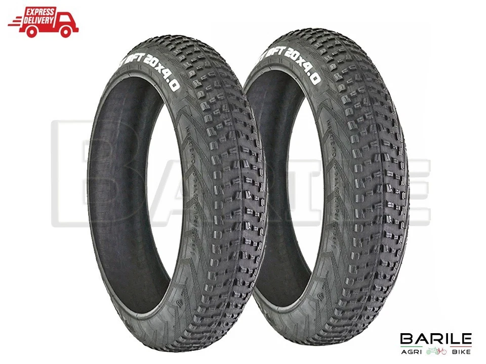 N°2 Copertone / Pneumatico 20 x 4.00 (100-406) Bici FAT BIKE CST BFT Nero - Immagine 1 di 4