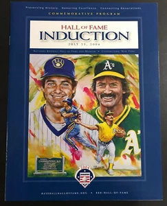 Paul Molitor Dennis Eckersley HOF Induction Program Brewers Athletics July 25 04 - Picture 1 of 3