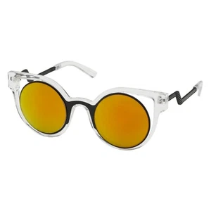 Gafas de sol retro grinderPUNCH para mujer ojo de gato con lentes redondas espejadas - Imagen 1 de 15
