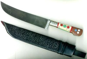 CUCHILLO NACIONAL UZBEKO PICHOK HECHO A MANO MANGO DE TEXTOLITE (637) - Imagen 1 de 5
