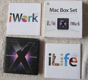 Apple Mac Box Set OS X 10.5 Leopard, iLife, iWork - GarageBand, Pages, Numbers.. - Afbeelding 1 van 8