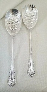 E.P.N.S. Mazarin Made In England Silverplate Spoon Fork Salad Serving Set No... - Imagen 1 de 5