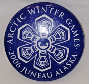 2006 ARCTIC WINTER GAMES Juneau Alaska AK Pinback Button Badge pb - Bild 1 von 2